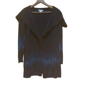 Alberto Makali Cardigan Womens M Wool‎ Blend Black Blue Ombre Artsy Fairy Grunge